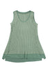 Scoop Neck Waffle Knit Flowy Vest